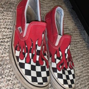 Checkerboard flame vans